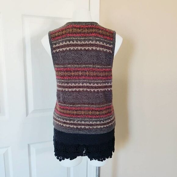 Target southwestern wool blend zip front vest sz S - Picture 4 of 9